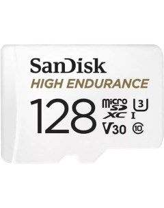 Карта памяти microSDXC UHS I U3 High Endurance 128 ГБ 100 МБ с Class 10 SDSQQNR 128G GN6IA 1 шт пере Sandisk