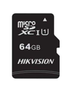 Карта памяти microSDXC UHS I U1 64 ГБ 92 МБ с Class 10 HS TF C1 STD 64G Adapter 1 шт переходник SD Hikvision