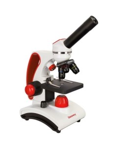 Микроскоп Pico Terra световой оптический биологический 40 400x на 3 объектива белый красный Discovery