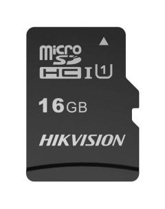 Карта памяти microSDHC UHS I U1 16 ГБ 92 МБ с Class 10 HS TF C1 STD 16G Adapter 1 шт переходник SD Hikvision