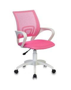 Кресло CH W696 на колесиках сетка ткань розовый Бюрократ