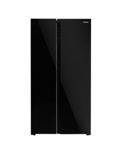 Холодильник двухкамерный CS5003F Total No Frost Side by Side черное стекло Hyundai