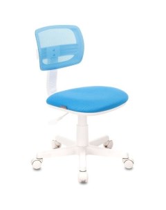 Кресло детское CH W299 на колесиках ткань голубой Бюрократ