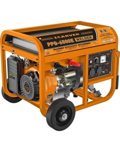 Бензиновый генератор PPG 6500E WELDER сварочный 220 12 В 5 5кВт на колёсах с АКБ Carver