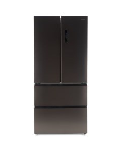 Холодильник трехкамерный CM5543F инверторный черная сталь Hyundai