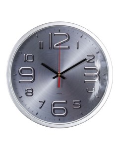Настенные часы WALLC R82P аналоговые серебристый Бюрократ