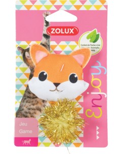 Игрушка для кошек с кошачьей мятой хитрый лисенок 8 см Оранжевый Zolux