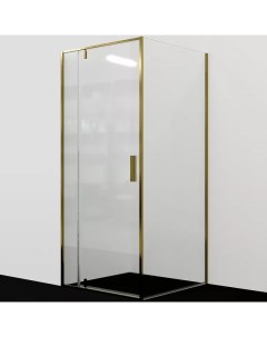 Душевой уголок Aisch 90x80 профиль золото стекло прозрачное Wasserkraft