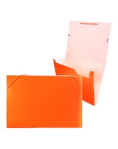 Папка картотека неон 6 отдел a4 пластик 0 7мм оранж рез в цвет Calligrata