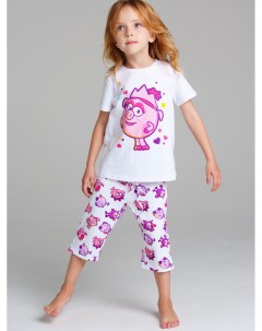 Комплект трикотажный для девочек фуфайка футболка брюки Playtoday kids