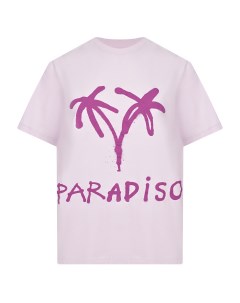 Сиреневая футболка с принтом пальмы 5preview
