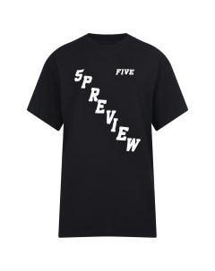 Черная футболка с белым лого 5preview