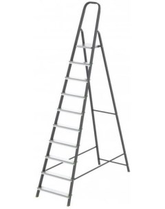Лестница 97960 10 ступеней стальной профиль алюминиевые ступени Сибртех