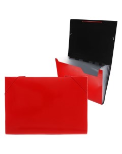 Папка картотека top deluxe 6 отдел a4 пластик 1 0мм красн рез в цвет Calligrata