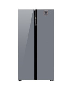 Холодильник WSBS 600 NoFrost Inverter Dark Grey Glass Weissgauff