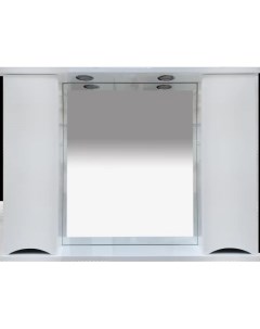 Зеркальный шкаф Элвис П Элв 01105 011 103x74 2 см с подсветкой выключателем белый глянец Misty