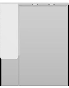 Зеркальный шкаф Чегет П Чег 02085 01Л 82 5x100 1 см L с подсветкой выключателем белый глянец Misty