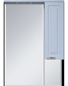 Зеркальный шкаф Терра П Тер02070 0501П 69x100 1 см R с подсветкой выключателем серый матовый Misty