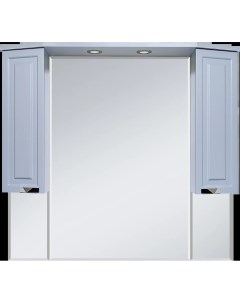 Зеркальный шкаф Терра П Тер02110 0501 109 5x100 1 см с подсветкой выключателем серый матовый Misty