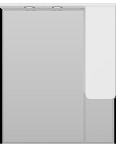 Зеркальный шкаф Чегет П Чег 02085 01П 82 5x100 1 см R с подсветкой выключателем белый глянец Misty