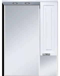 Зеркальный шкаф Терра П Тер02070 011П 69x100 1 см R с подсветкой выключателем белый матовый Misty