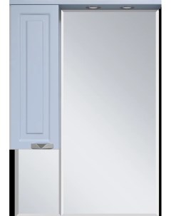 Зеркальный шкаф Терра П Тер02070 0501Л 69x100 1 см L с подсветкой выключателем серый матовый Misty