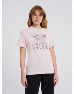 Хлопковая футболка с принтом сакуры Твое