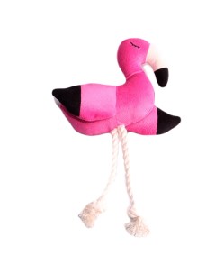 Игрушка для собак фламинго с канатом и пищалкой 25 х 13 5 х 6 см Ярко розовый Mr.kranch