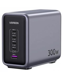 Сетевое зарядное устройство Nexode CD333 300 Вт USB EU 4xUSB type C Quick Charge PD серый 90903B каб Ugreen