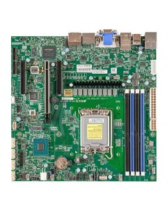 Материнская плата X13SAZ F 1xSocket1700 Intel R680E 4xDDR5 PCI Ex16 1xM 2 PCI E 4SATA3 RAID 0 1 5 10 Supermicro