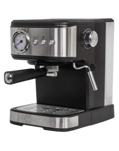 Кофеварка рожковая CMS 1520 1 1 кВт кофе молотый 1 5 л капучинатор черный серебристый CMS 1520 Supra