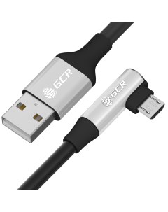 Кабель USB Micro USB прямой угловой быстрая зарядка 70 см черный серебристый Premium GCR 55894 GCR 5 Greenconnect