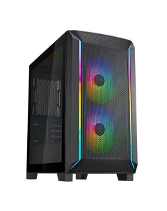 Корпус SST-FA312Z-BG, mATX, Midi-Tower, 2xUSB 3.0, RGB подсветка, черный, без БП (G41FA312ZBG0020) Silverstone