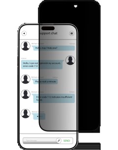 Защитное стекло для экрана смартфона Apple iPhone 15 FullScreen ударопрочное поверхность приватная ч Switcheasy