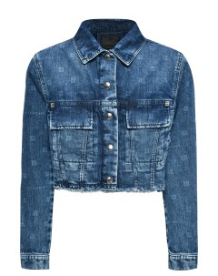 Куртка джинсовая укороченная со слошным лого Givenchy