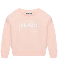 Свитшот с логотипом на груди светло розовый Kenzo