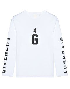Толстовка с логотипом на рукавах белая Givenchy