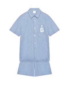Комплект рубашка в полоску бермуды синий Givenchy