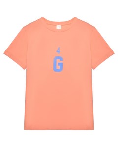 Футболка с логотипом на спине оранжевая Givenchy