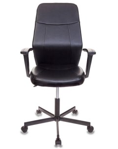 Кресло офисное CH 605 черное искусственная кожа крестовина металл Бюрократ