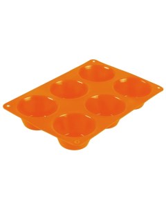 Форма для запекания силикон 16 8х27 5х3 5 см прямоугольная 6 маффинов оранжевая TR 66216 Taller