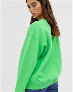 Зеленый свитшот с принтом ангелов в винтажном стиле Fiorucci