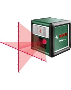 Уровень лазерный нивелир линейный до 7 м 0 8 мм м самовыравнивание 2xААА Quigo Plus 0603663600 Bosch