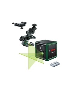 Уровень лазерный нивелир линейный до 12 м 0 6 мм м самовыравнивание 2xААА Quigo green MM2 0603663C02 Bosch
