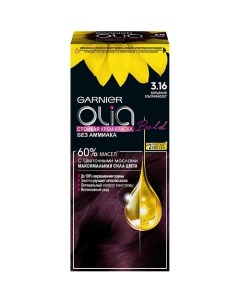 Стойкая крем краска для волос с цветочными маслами без аммиака Olia Garnier