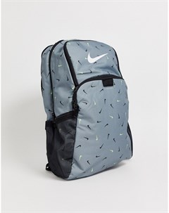 Серый рюкзак с логотипом галочкой Brasilia Nike training