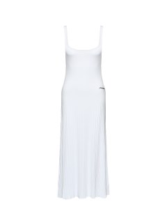 Платье в рубчик белое Hinnominate