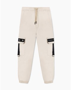 Бежевые брюки Jogger с нашивкой Fearless brashing Gloria jeans
