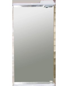 Зеркало Магнолия Э Маг02040 01Св 41x72 см с подсветкой выключателем белый глянец Misty