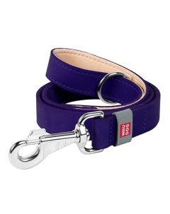 Поводок кожаный Waudog Classic 14 мм х 122 см Фиолетовый Collar